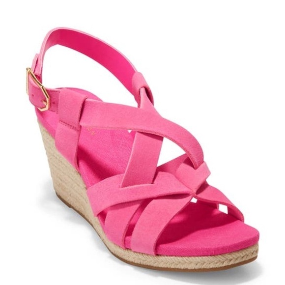 Cole Haan Fuchsia Crystal Wedge Sandal - Size 9.5 - Picture 1 of 16